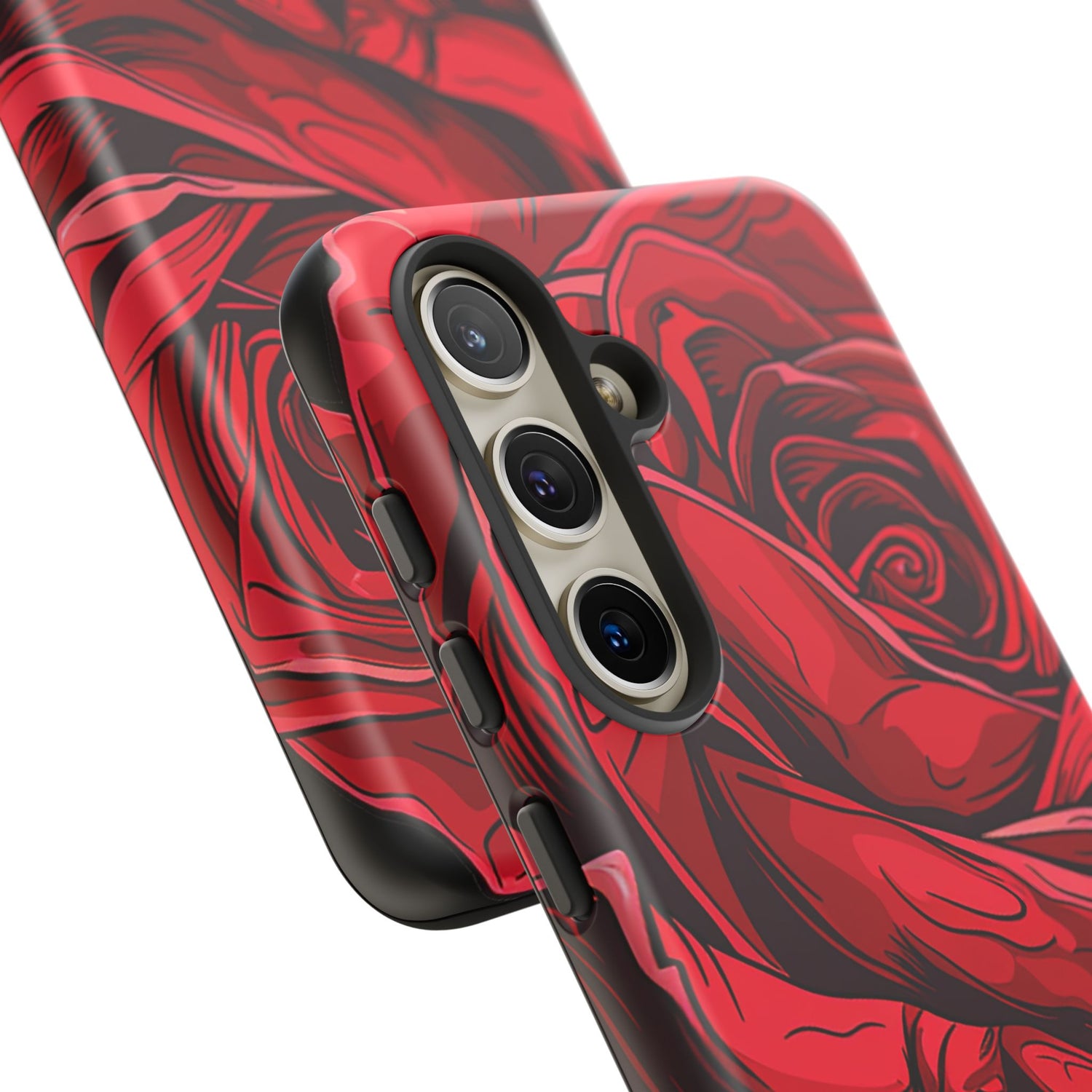 Phone Cases - Red Rose Tough Cases for durable smartphone protection