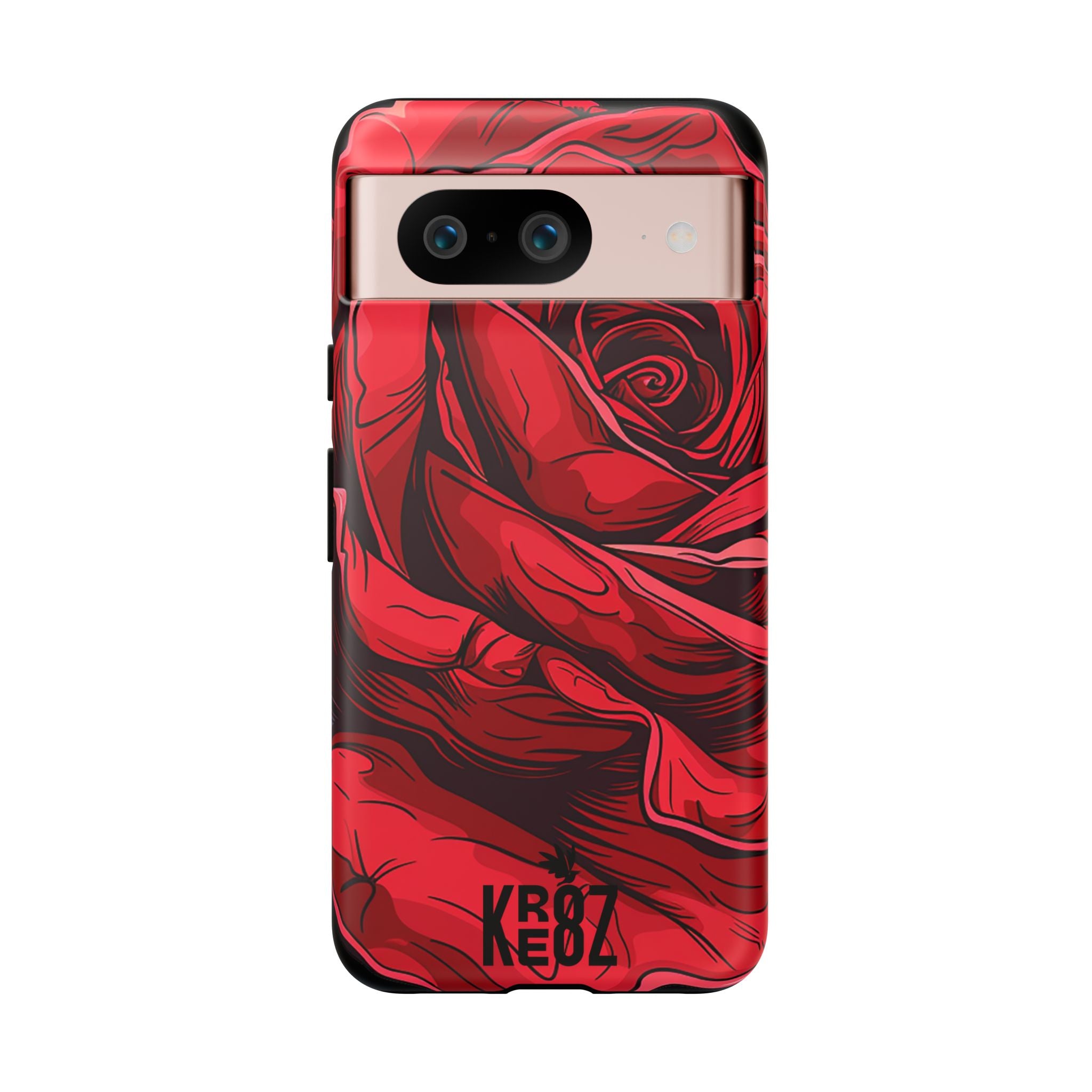 Phone Cases - Red Rose Tough Cases for durable smartphone protection