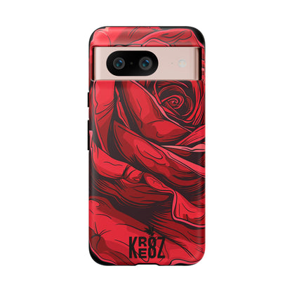 Phone Cases - Red Rose Tough Cases for durable smartphone protection