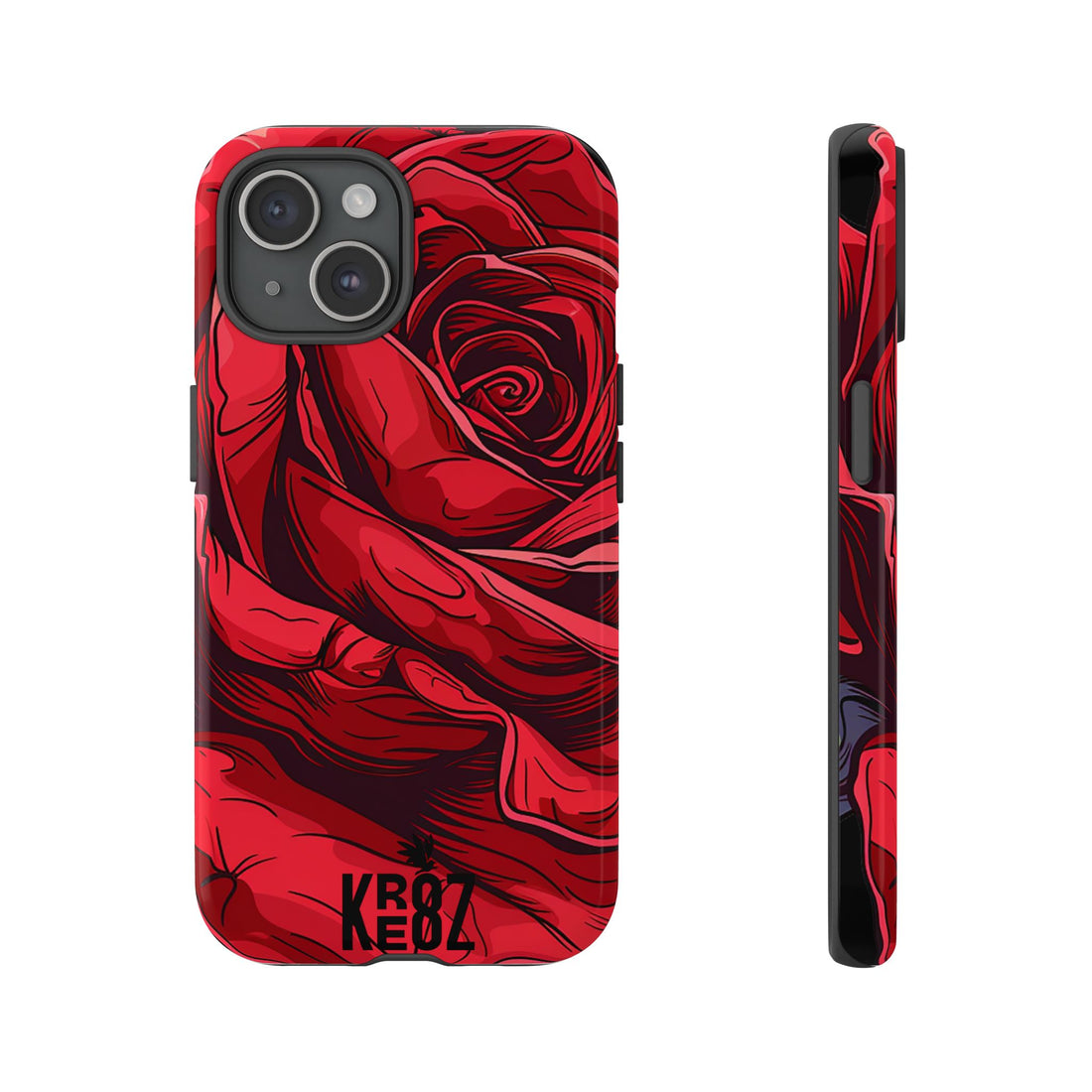 Phone Cases - Red Rose Tough Cases for durable smartphone protection