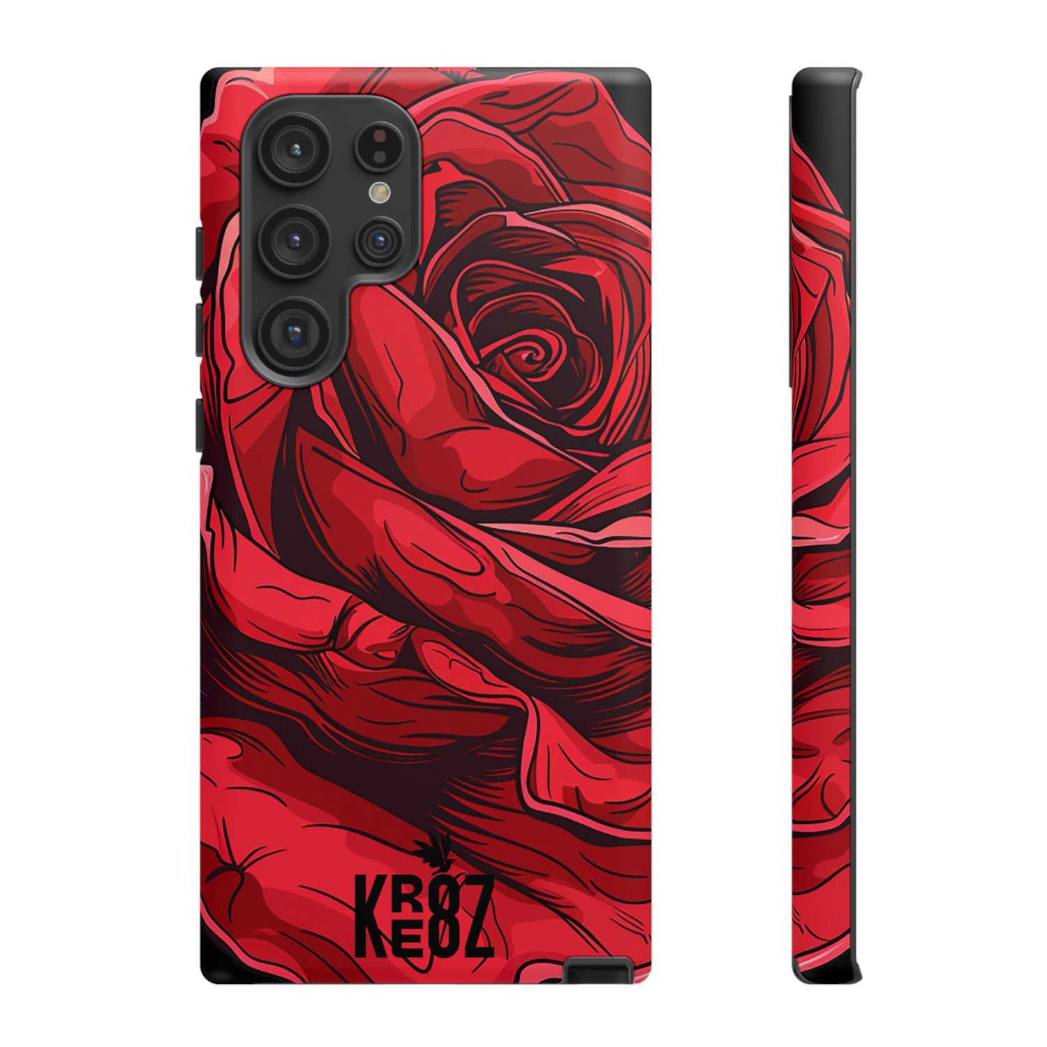 Phone Cases - Red Rose Tough Cases for durable smartphone protection