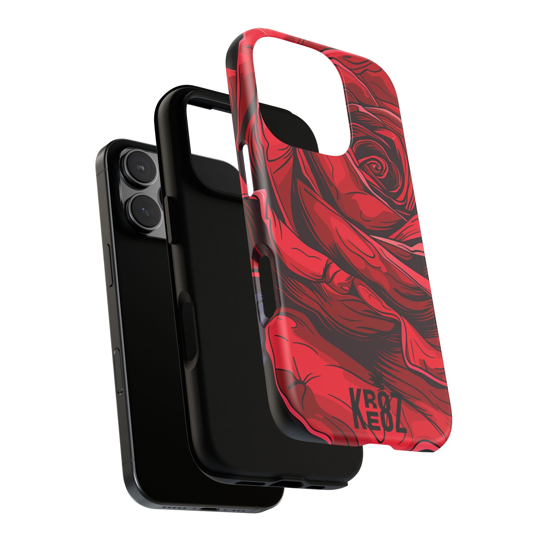 Phone Cases - Red Rose Tough Cases for durable smartphone protection