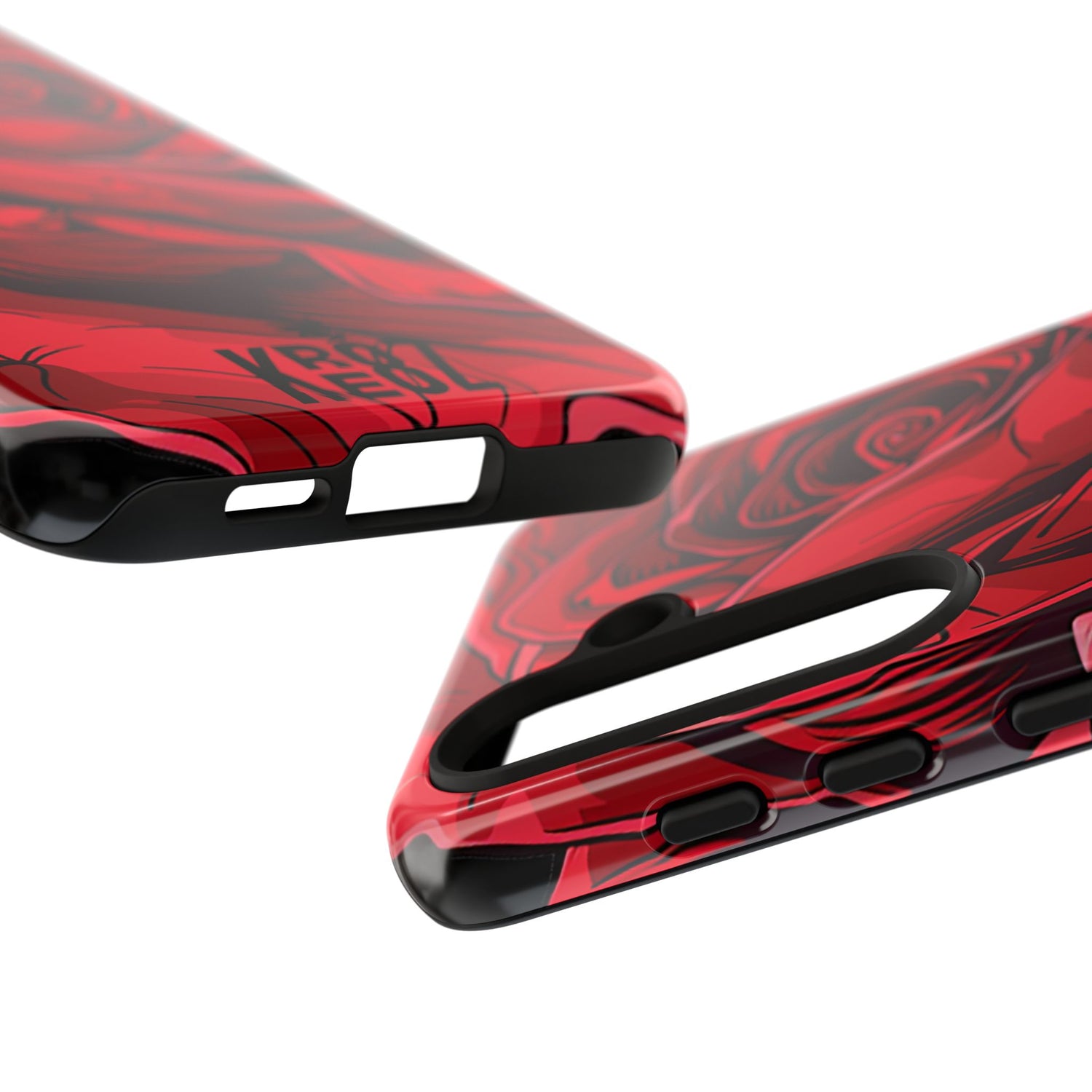 Phone Cases - Red Rose Tough Cases for durable smartphone protection