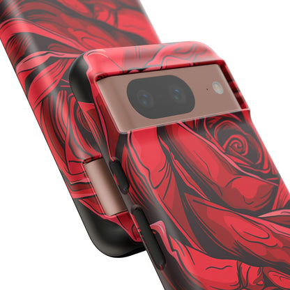 Phone Cases - Red Rose Tough Cases for durable smartphone protection