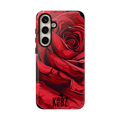 Phone Cases - Red Rose Tough Cases for durable smartphone protection