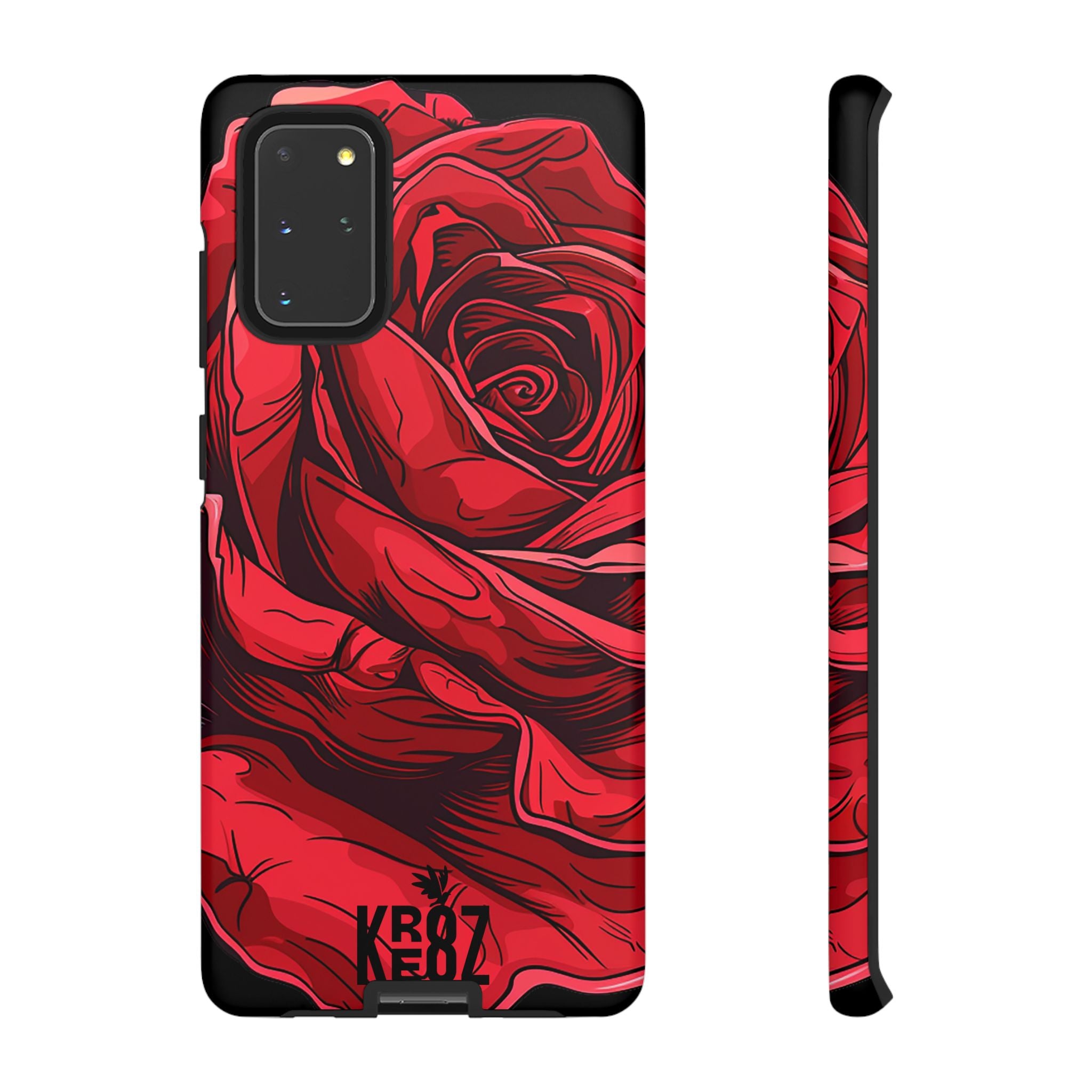 Phone Cases - Red Rose Tough Cases for durable smartphone protection