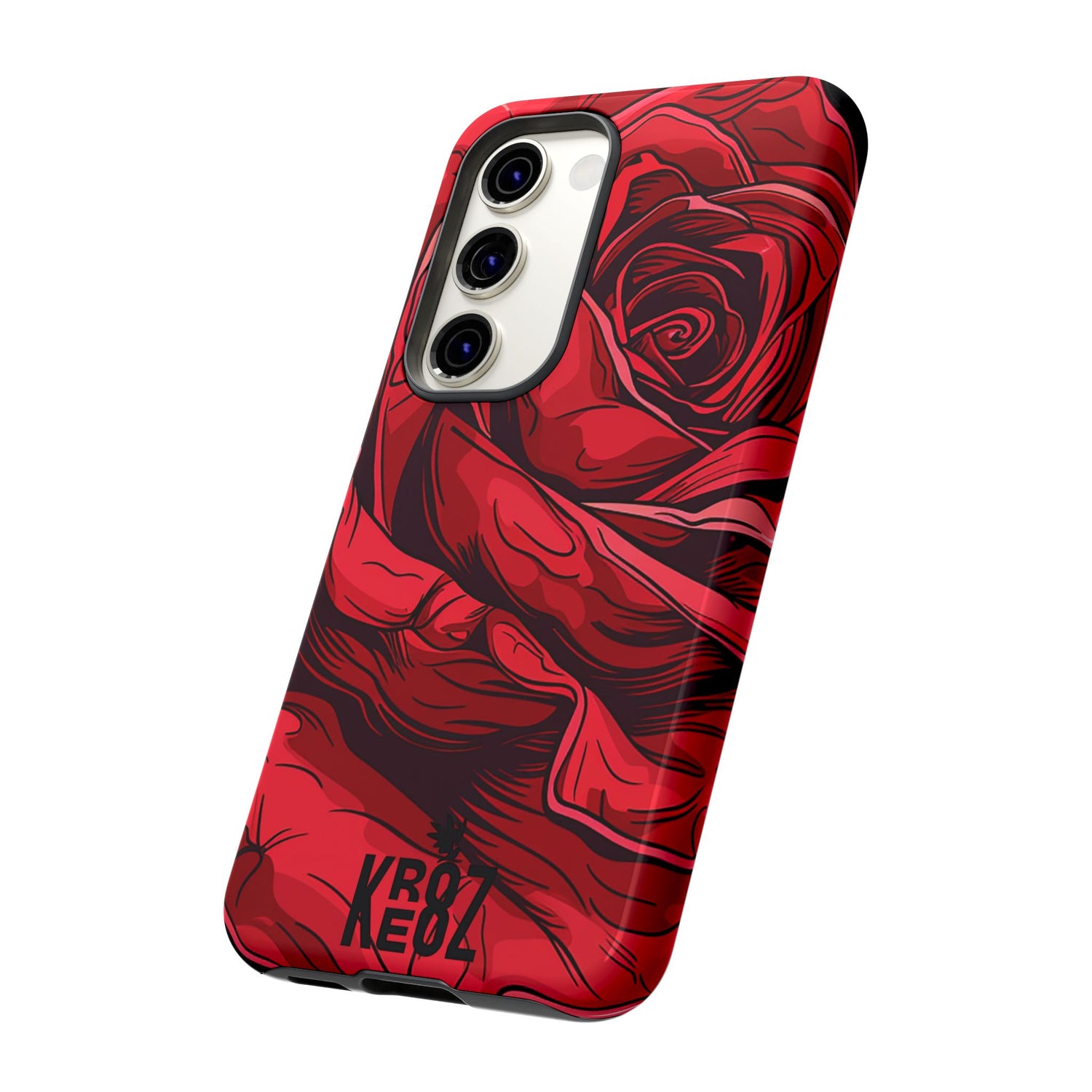 Phone Cases - Red Rose Tough Cases for durable smartphone protection