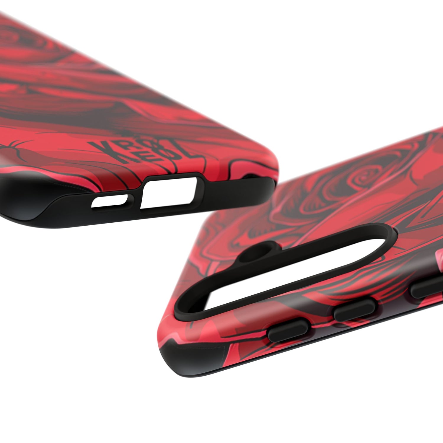 Phone Cases - Red Rose Tough Cases for durable smartphone protection