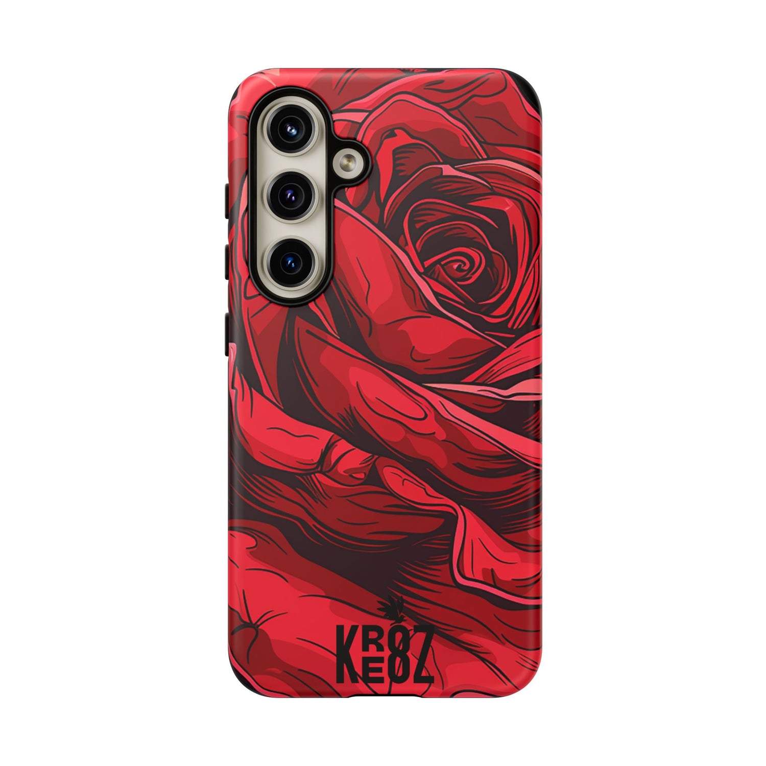 Phone Cases - Red Rose Tough Cases for durable smartphone protection