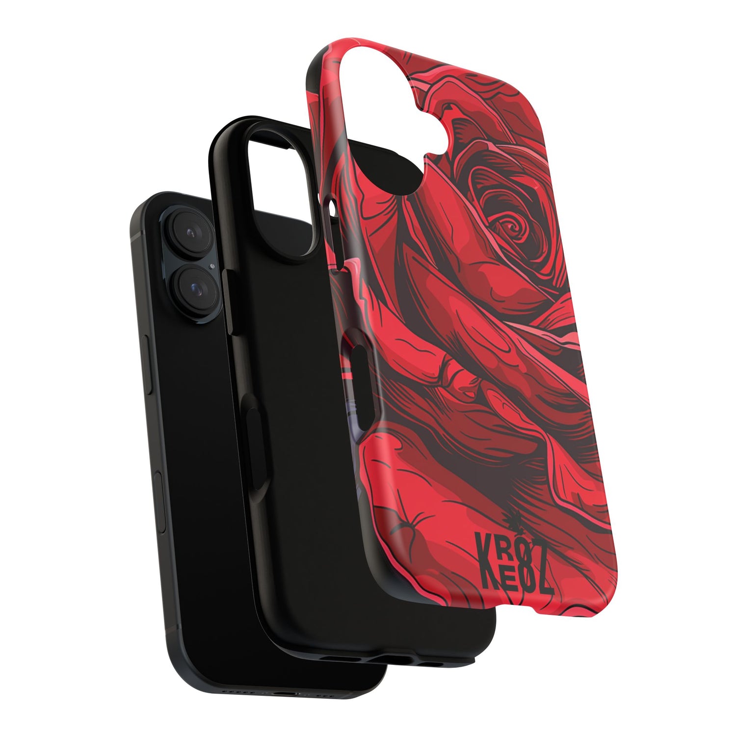 Phone Cases - Red Rose Tough Cases for durable smartphone protection