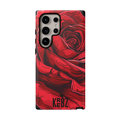 Phone Cases - Red Rose Tough Cases for durable smartphone protection