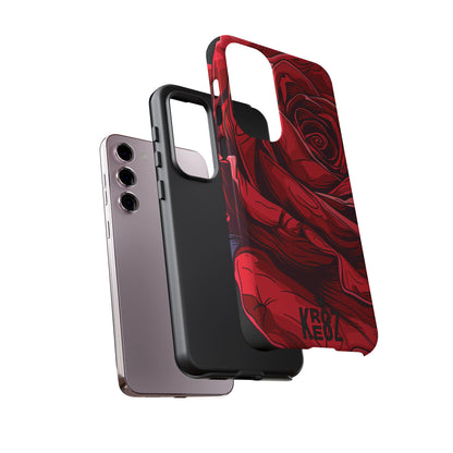 Phone Cases - Red Rose Tough Cases for durable smartphone protection