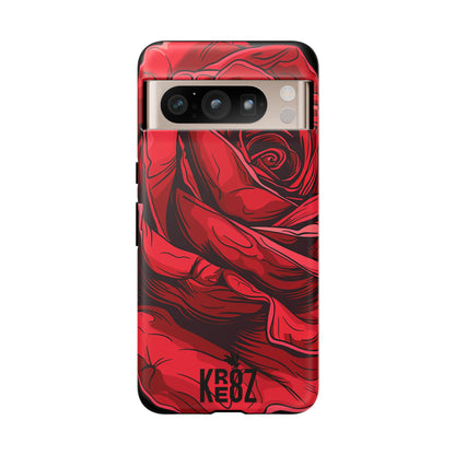 Phone Cases - Red Rose Tough Cases for durable smartphone protection