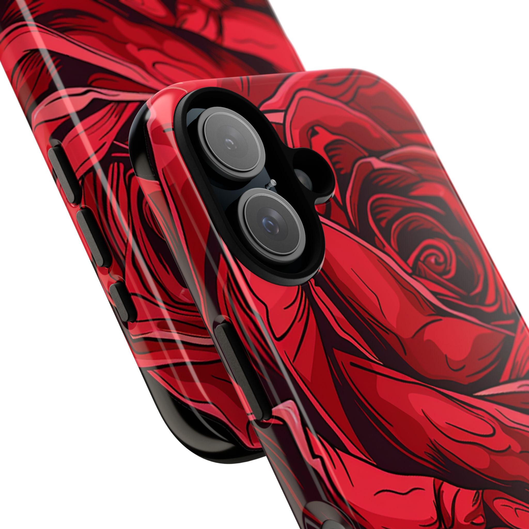 Phone Cases - Red Rose Tough Cases for durable smartphone protection