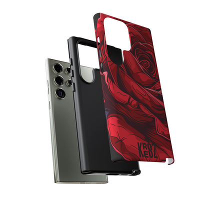 Phone Cases - Red Rose Tough Cases for durable smartphone protection