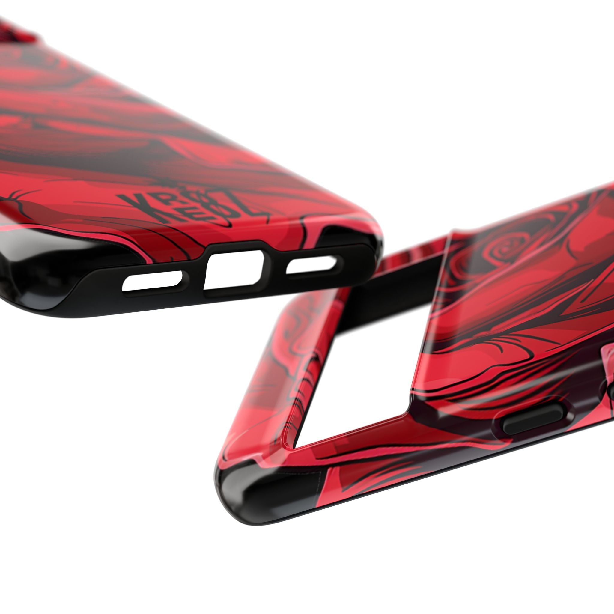 Phone Cases - Red Rose Tough Cases for durable smartphone protection