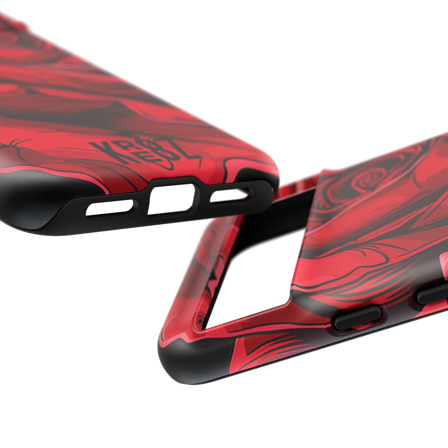 Phone Cases - Red Rose Tough Cases for durable smartphone protection