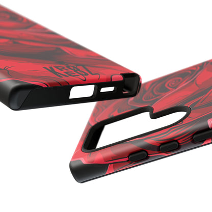 Phone Cases - Red Rose Tough Cases for durable smartphone protection