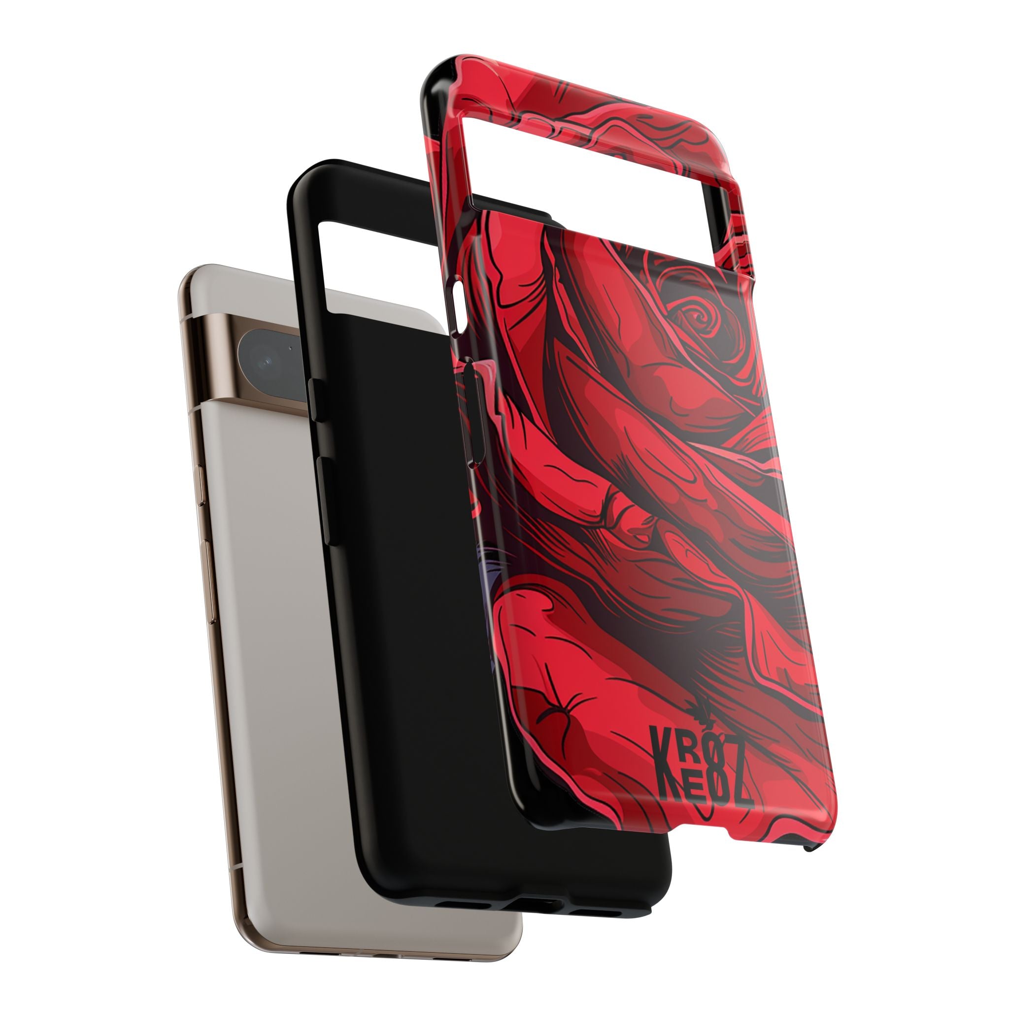 Phone Cases - Red Rose Tough Cases for durable smartphone protection