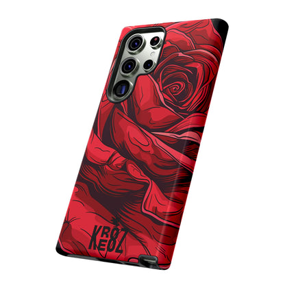 Phone Cases - Red Rose Tough Cases for durable smartphone protection