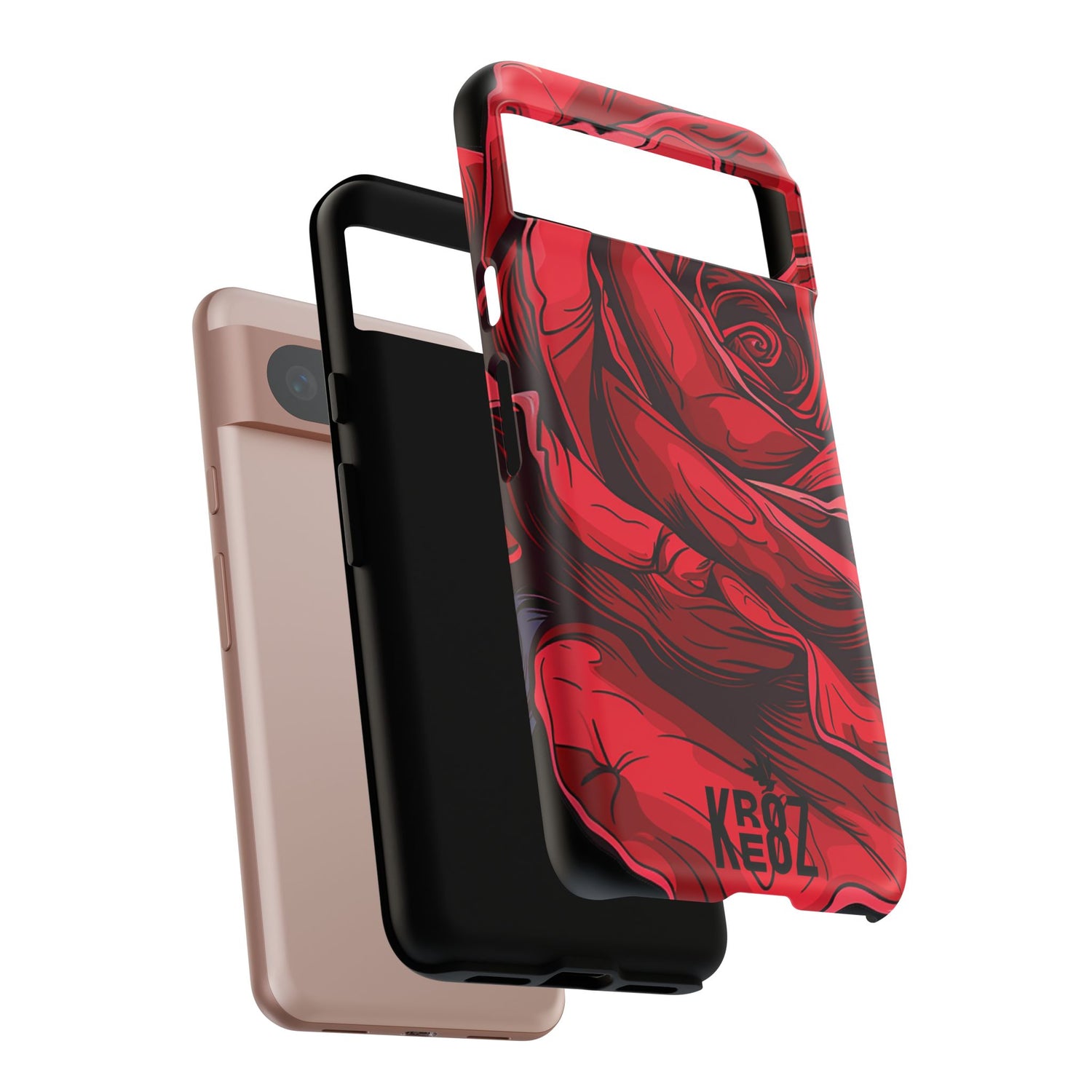 Phone Cases - Red Rose Tough Cases for durable smartphone protection