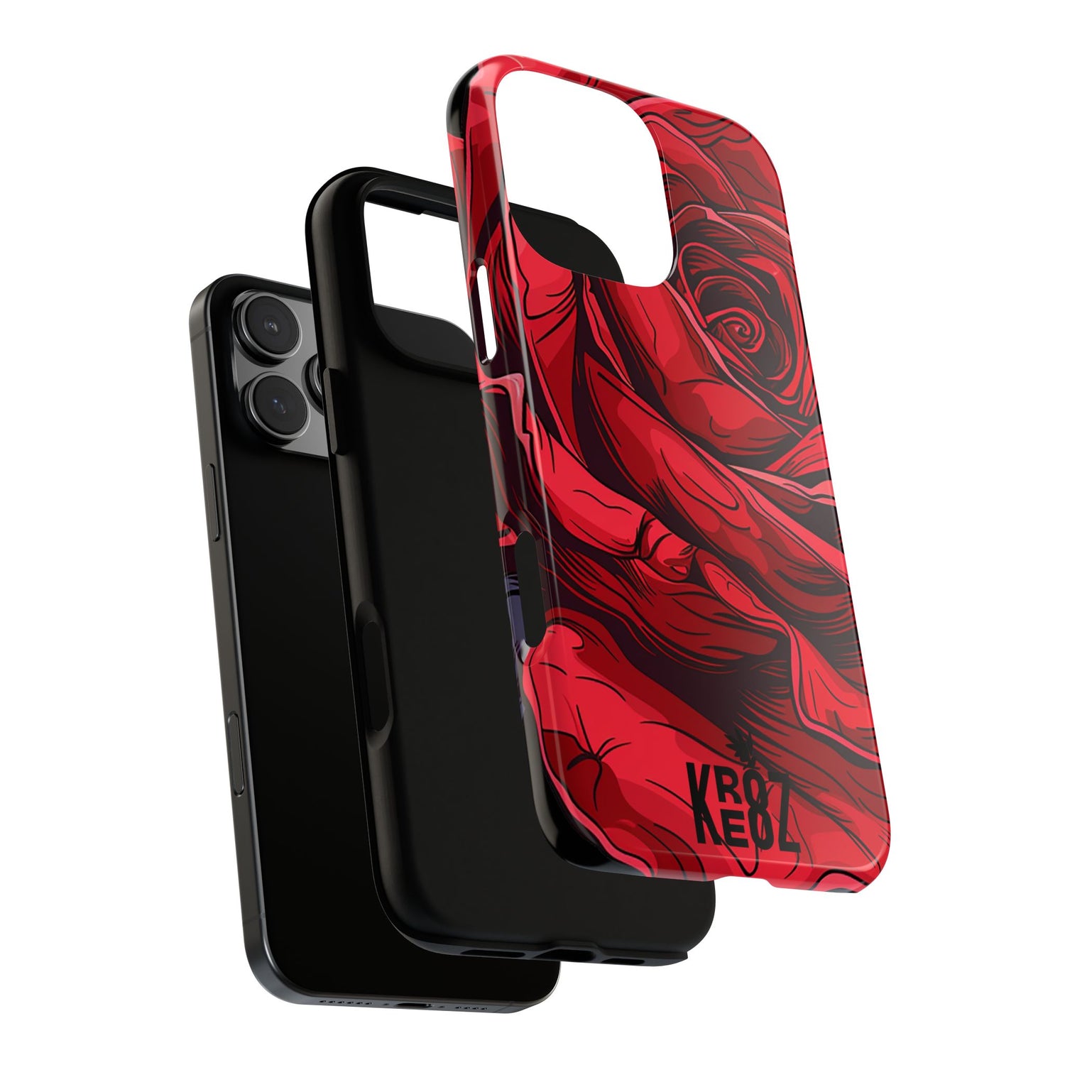 Phone Cases - Red Rose Tough Cases for durable smartphone protection