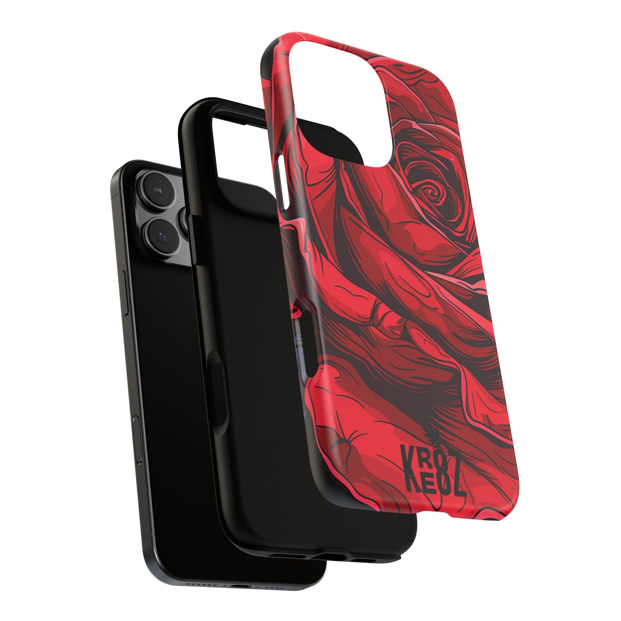 Phone Cases - Red Rose Tough Cases for durable smartphone protection