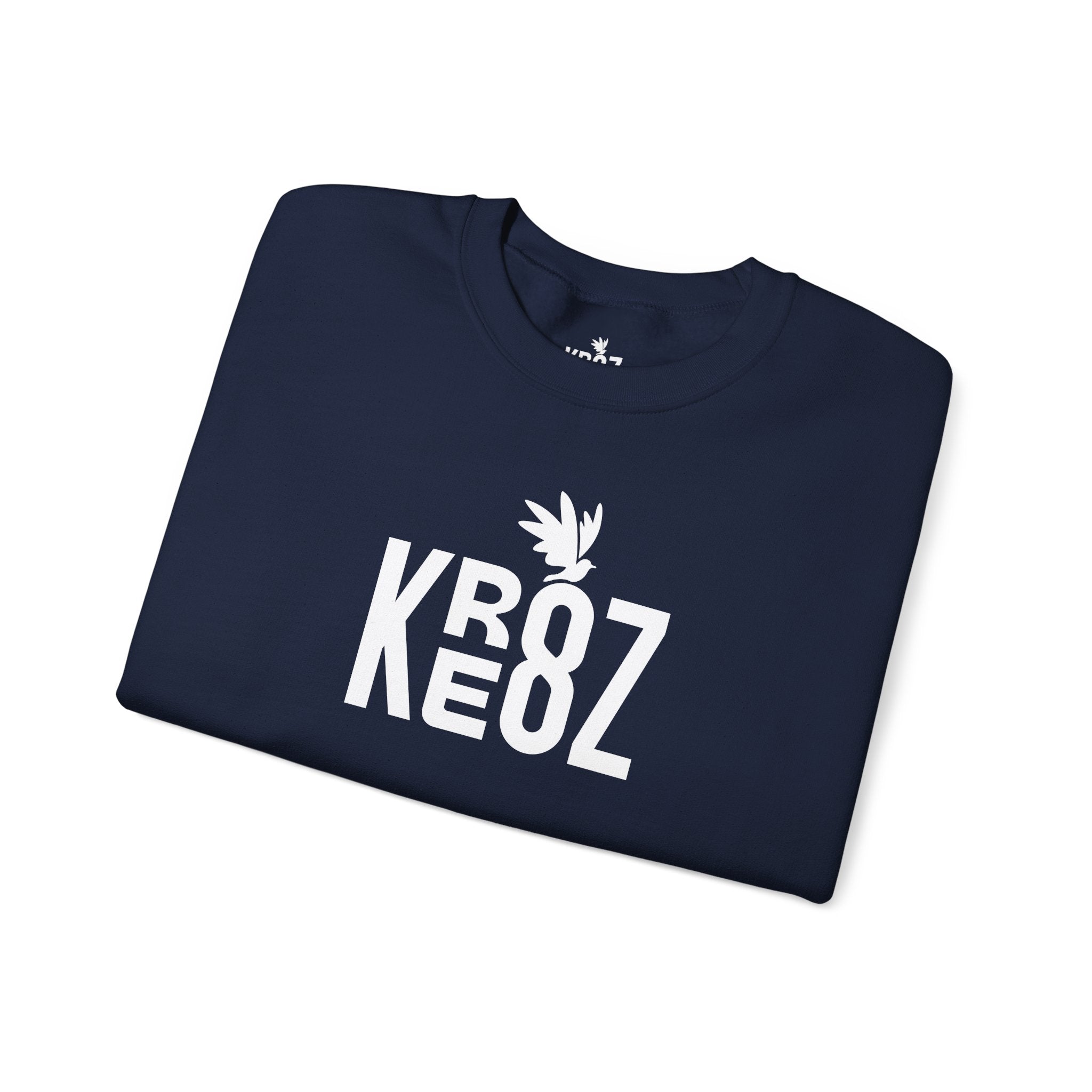 KRE8Z BRAND WHITE LOGO SWEATSHIRT