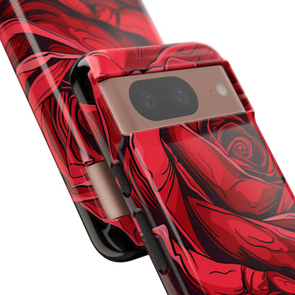 Phone Cases - Red Rose Tough Cases for durable smartphone protection