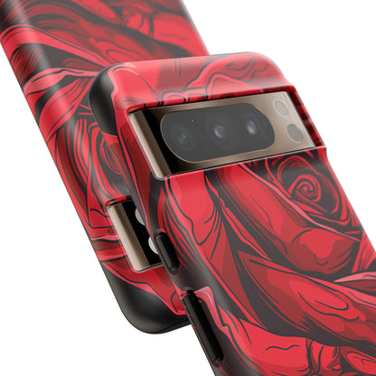 Phone Cases - Red Rose Tough Cases for durable smartphone protection