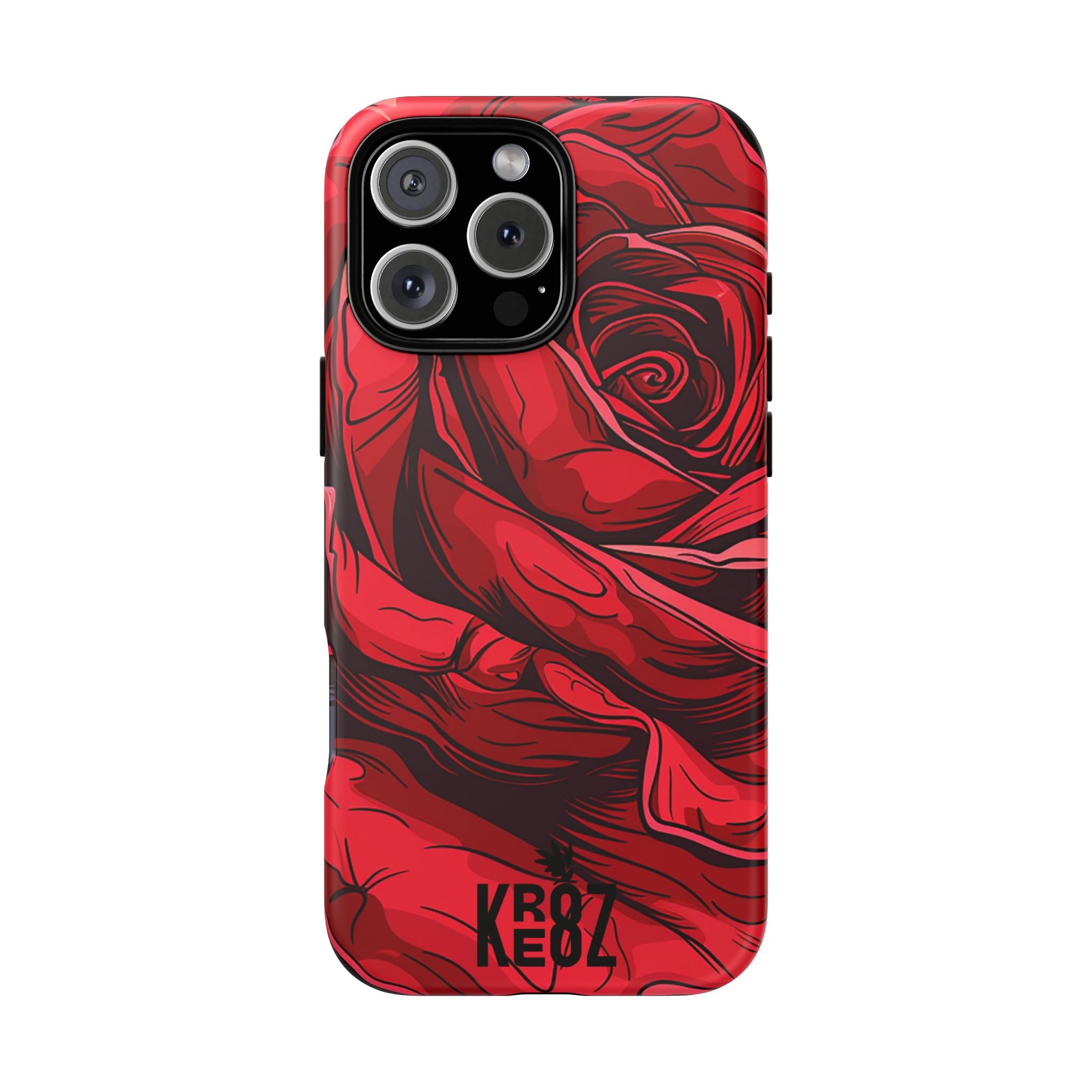 Phone Cases - Red Rose Tough Cases for durable smartphone protection