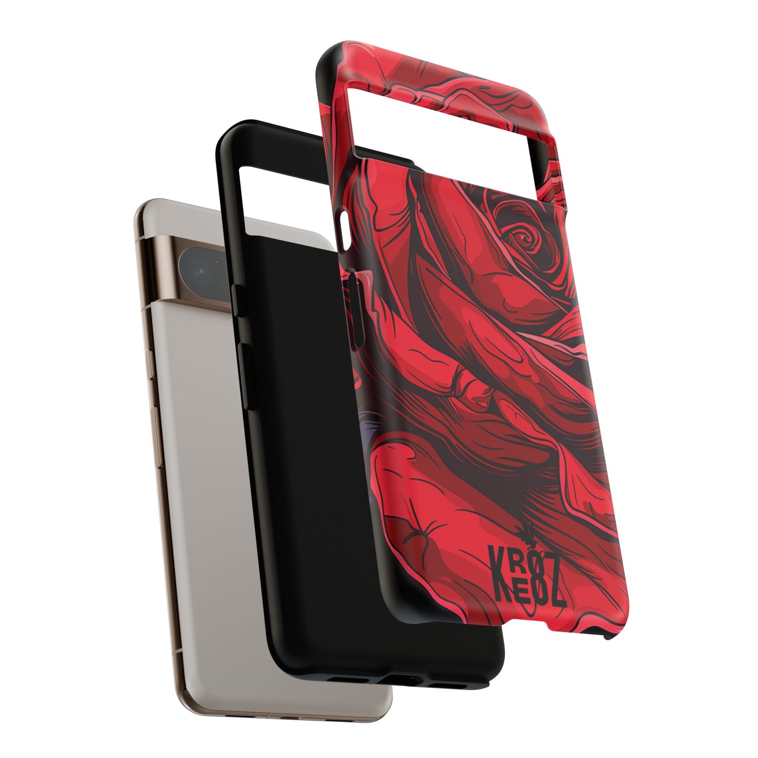 Phone Cases - Red Rose Tough Cases for durable smartphone protection