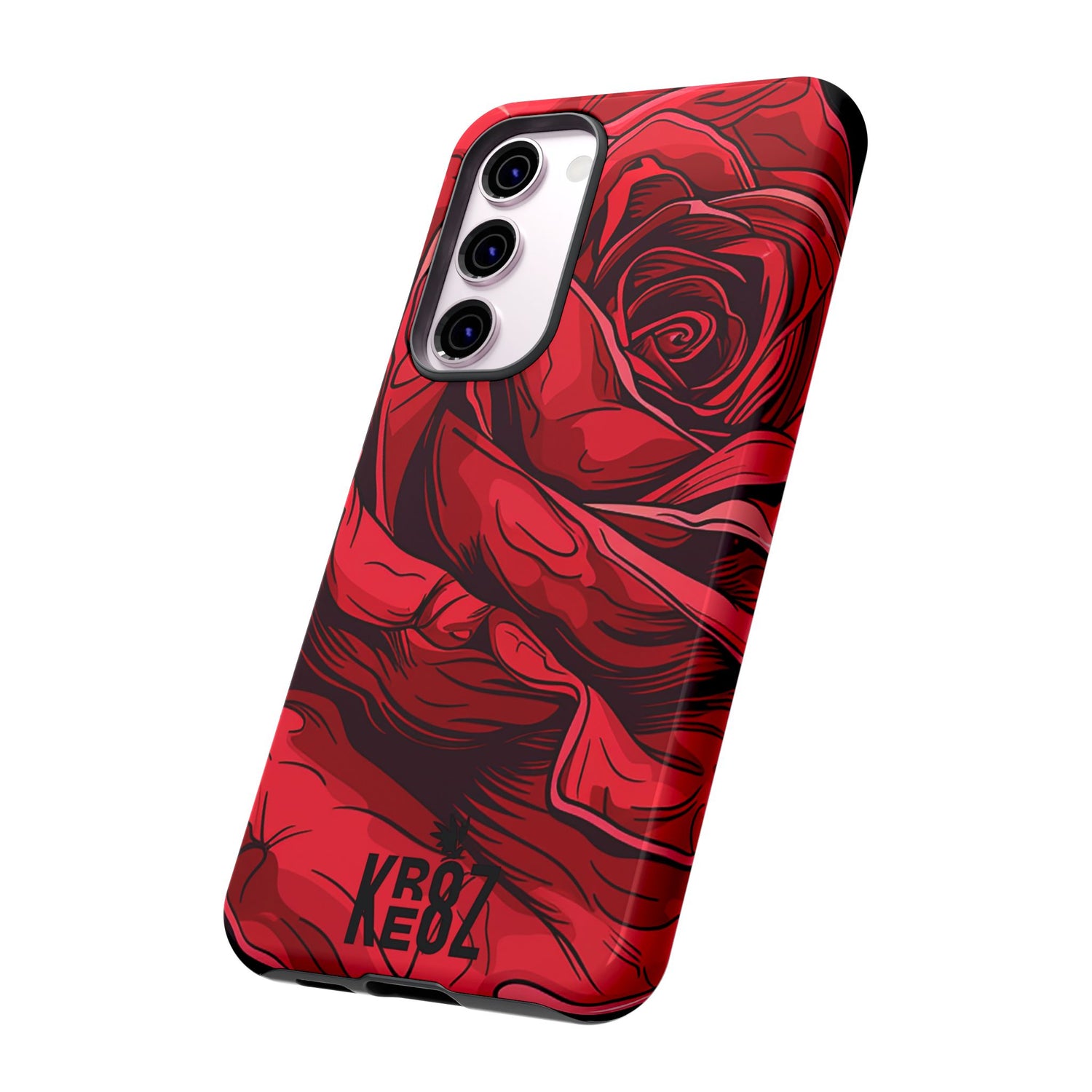 Phone Cases - Red Rose Tough Cases for durable smartphone protection