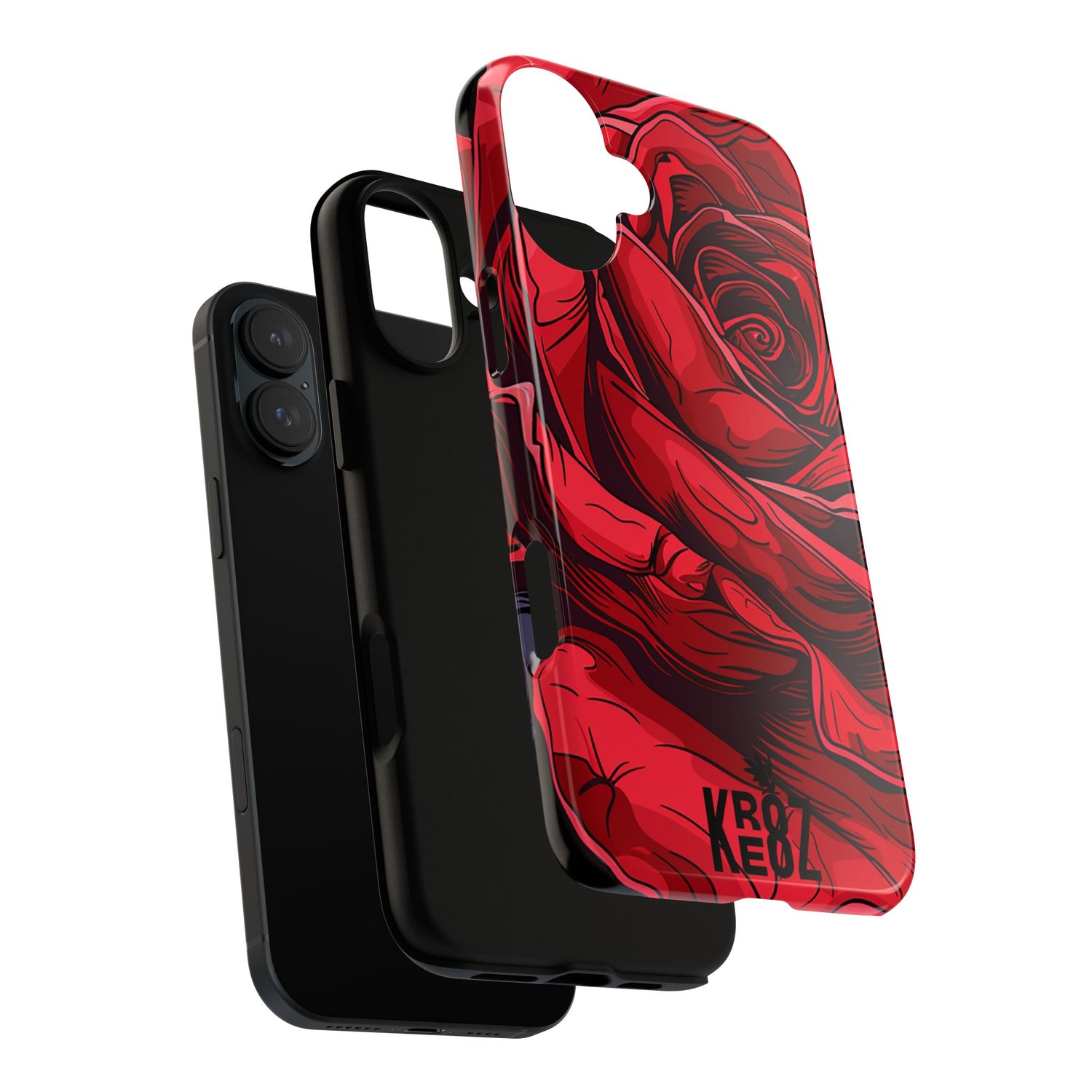 Phone Cases - Red Rose Tough Cases for durable smartphone protection