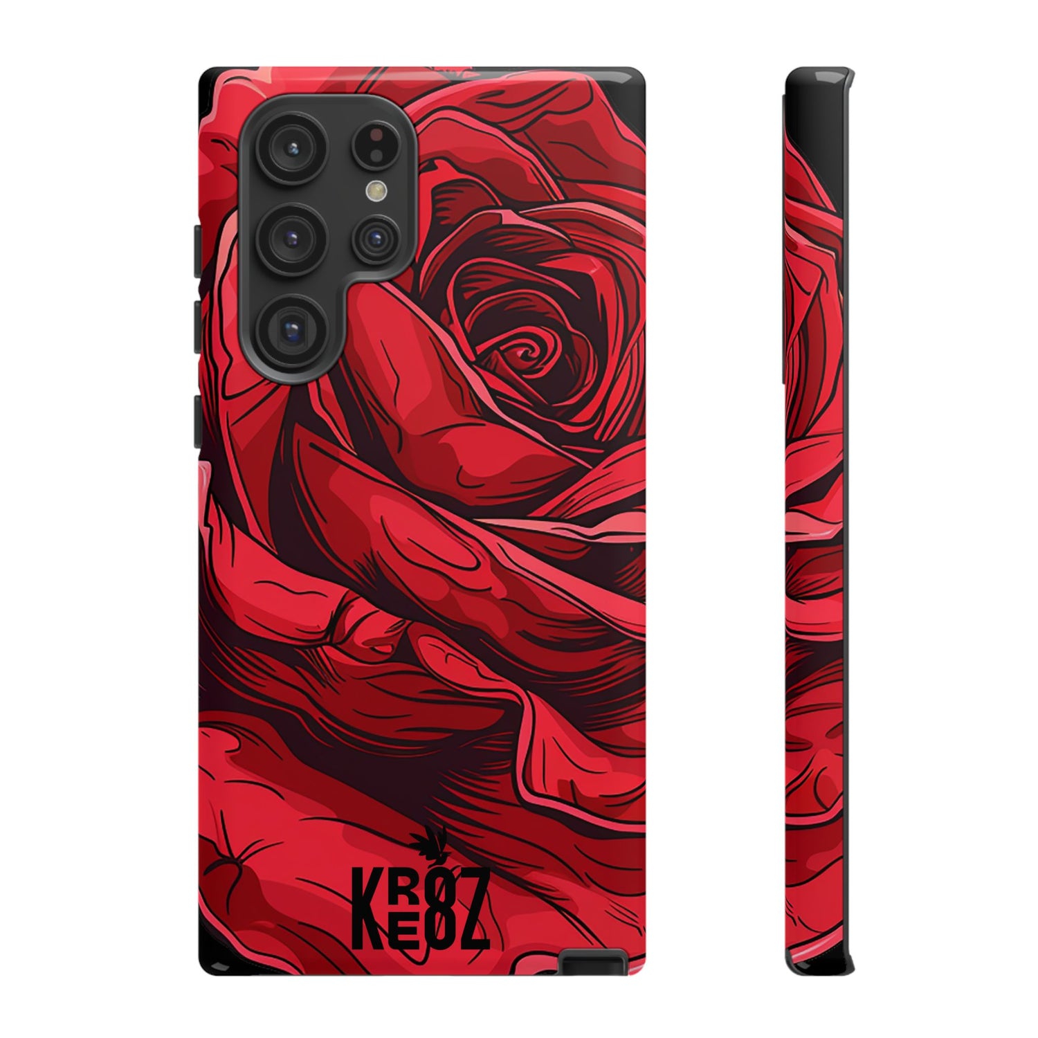 Phone Cases - Red Rose Tough Cases for durable smartphone protection