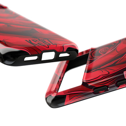 Phone Cases - Red Rose Tough Cases for durable smartphone protection