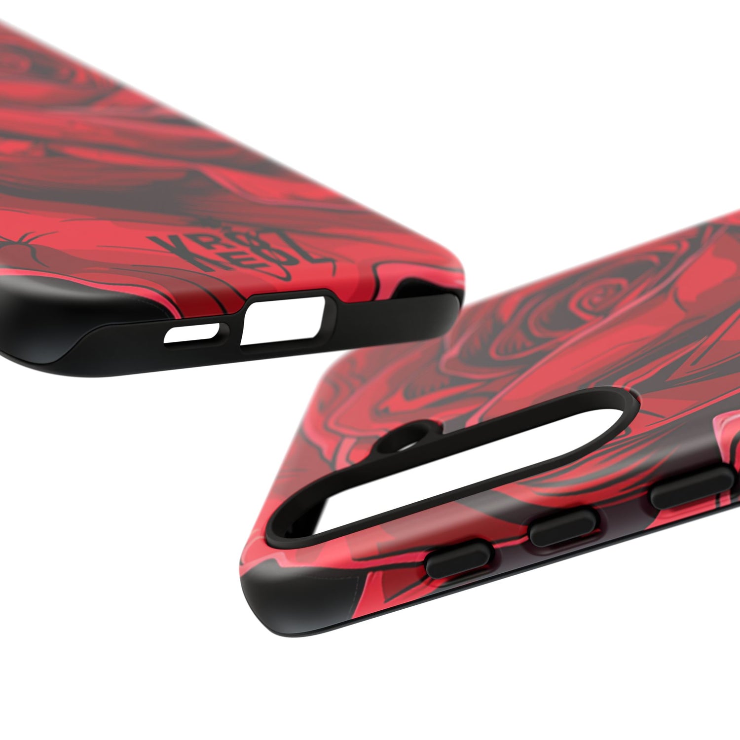 Phone Cases - Red Rose Tough Cases for durable smartphone protection