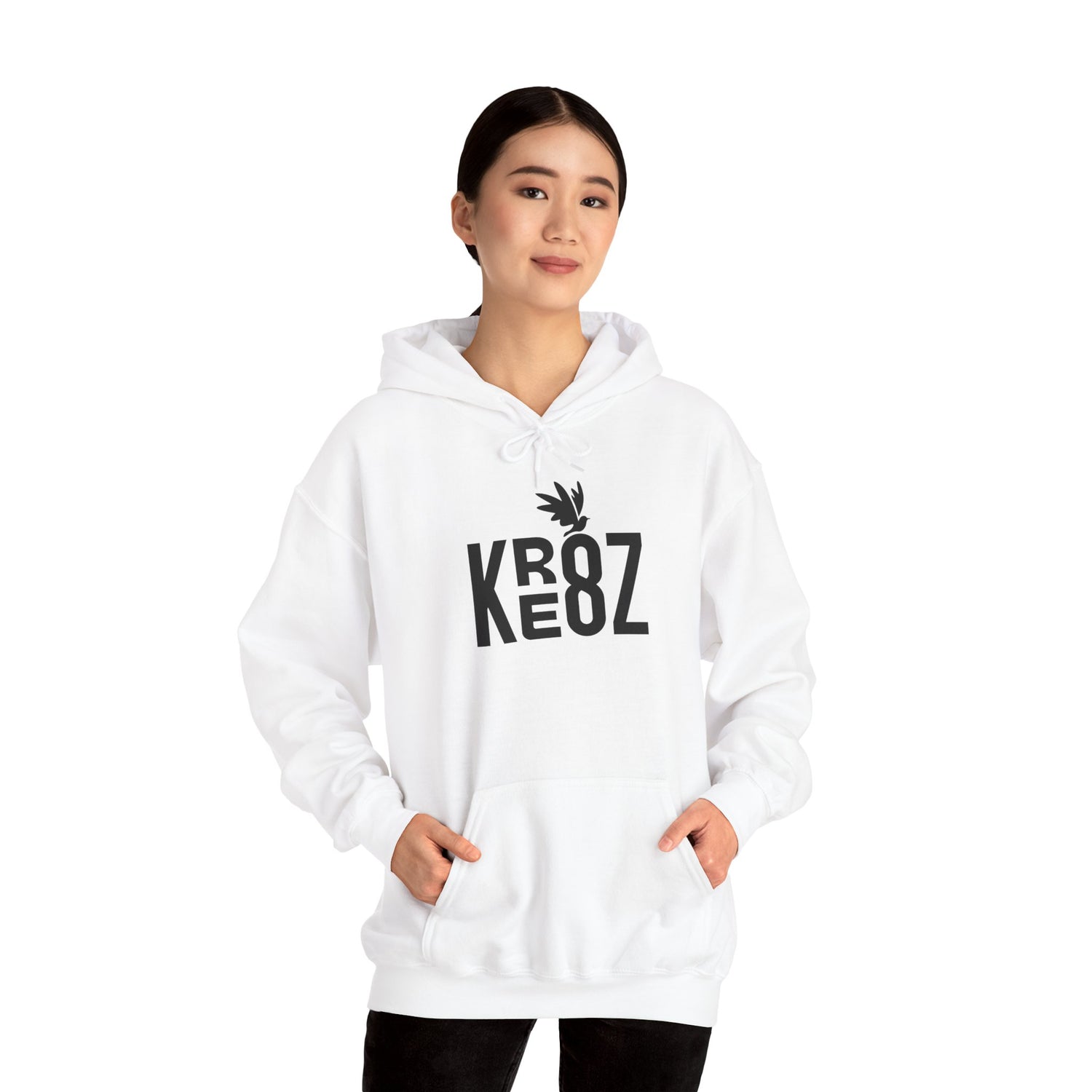 KRE8Z Brand Black Print Unisex Heavy Blend™ Hooded Sweatshirt