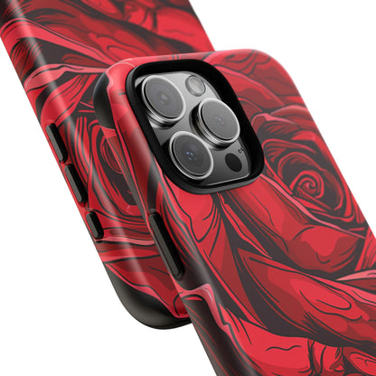 Phone Cases - Red Rose Tough Cases for durable smartphone protection