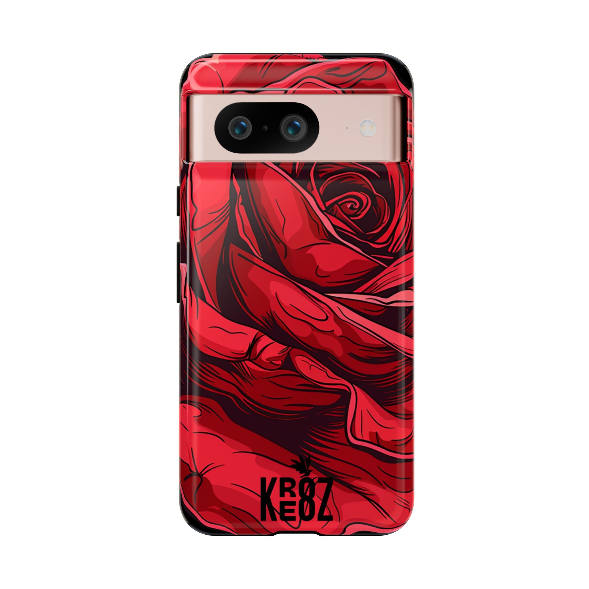 Phone Cases - Red Rose Tough Cases for durable smartphone protection