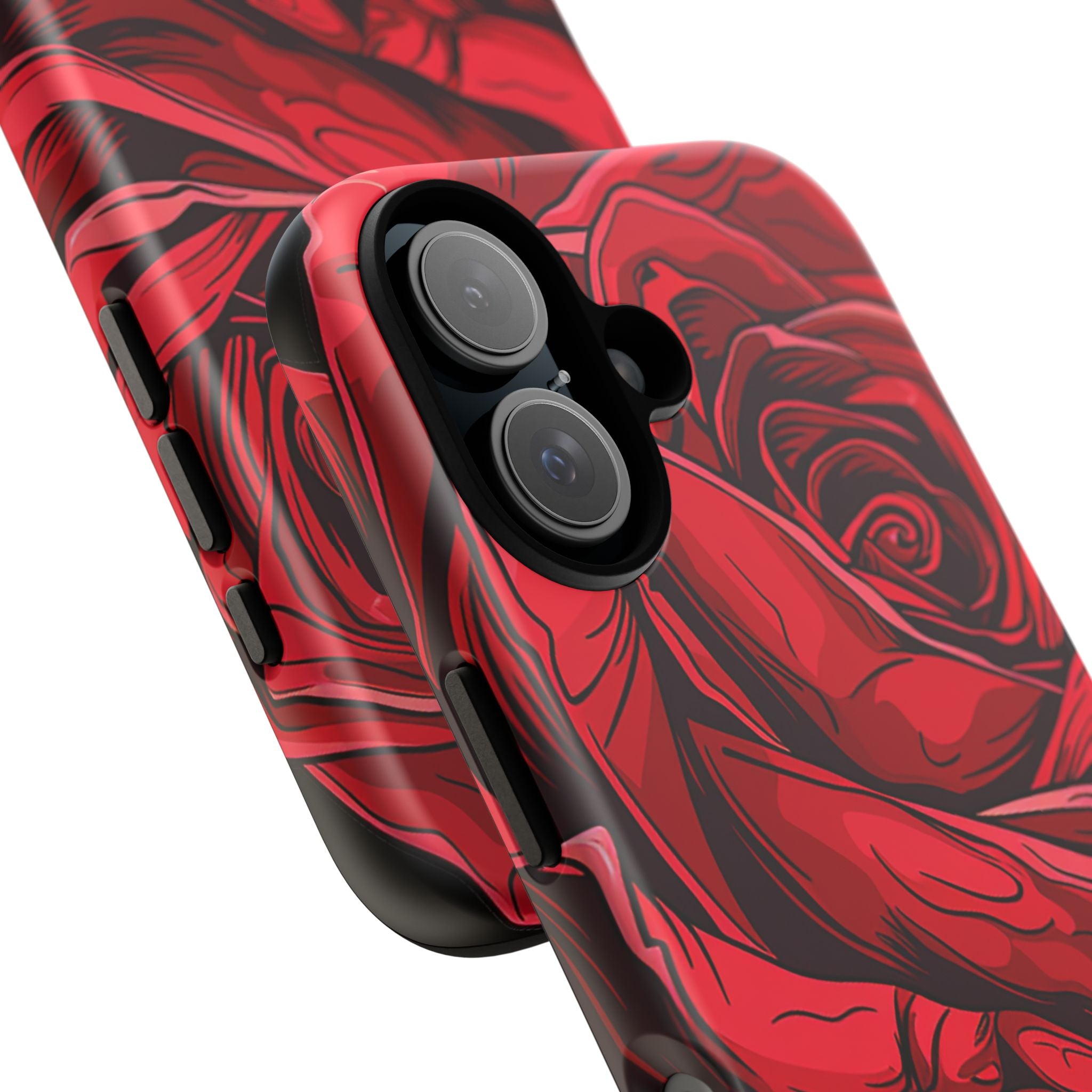 Phone Cases - Red Rose Tough Cases for durable smartphone protection