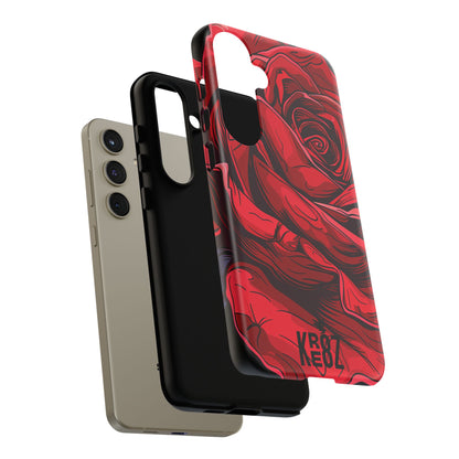 Phone Cases - Red Rose Tough Cases for durable smartphone protection