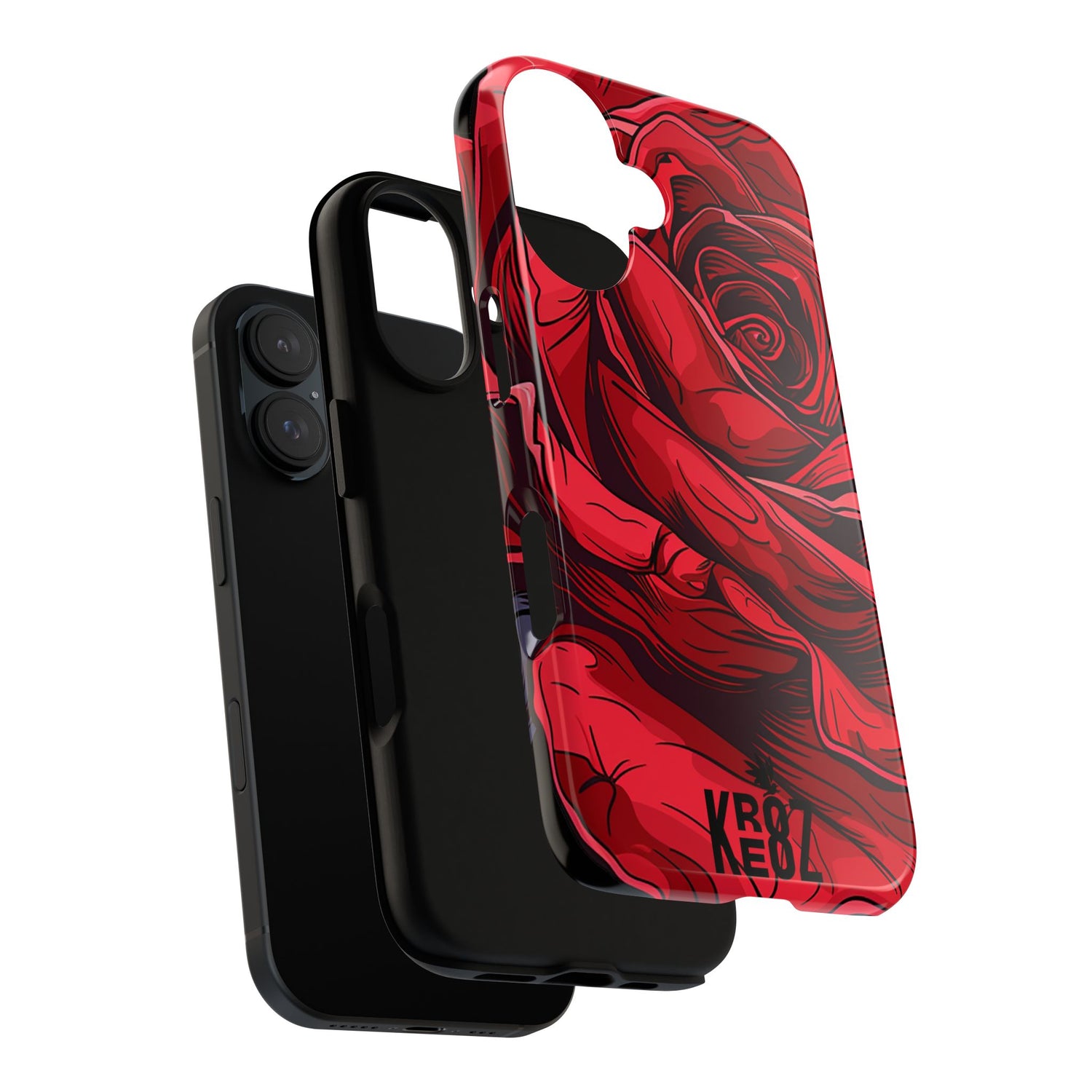 Phone Cases - Red Rose Tough Cases for durable smartphone protection