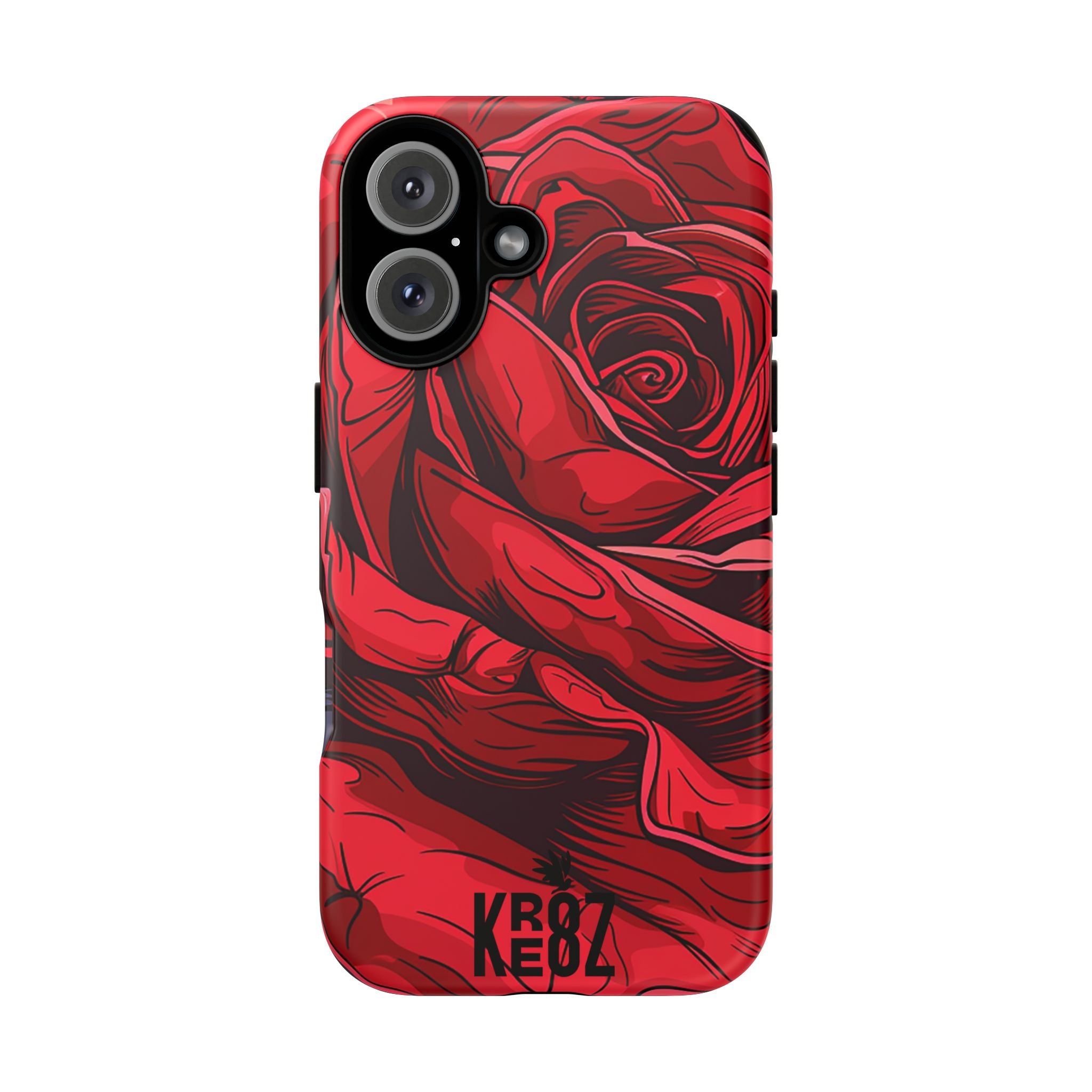 Phone Cases - Red Rose Tough Cases for durable smartphone protection